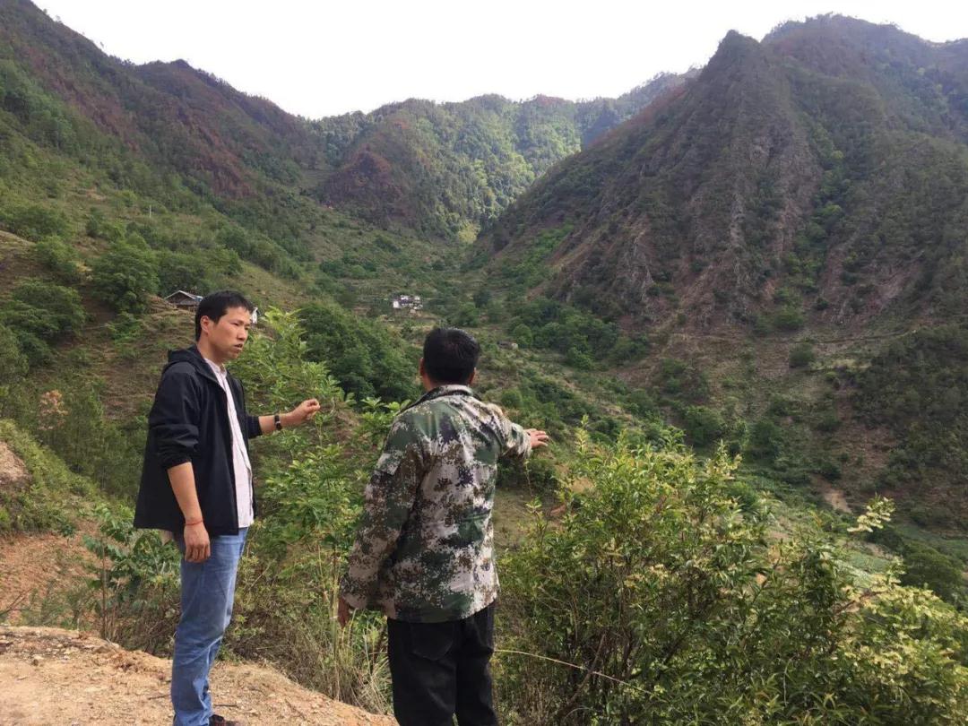 勘二院总工程师兼副经理朱亲洲（左）在排查现场